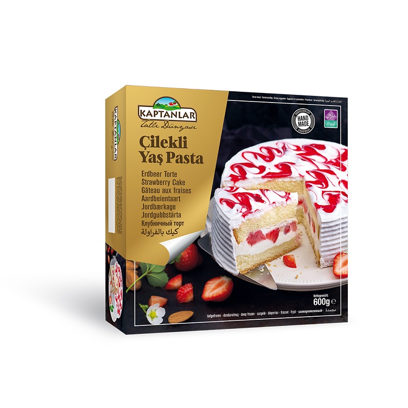 Çilekli  Yaş Pasta El Yapımı 650 Gr